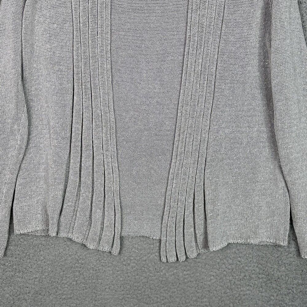 J McLaughlin Cardigan Sweater Womens Sz Large L Gray Open Front Lagenlook Knit - Picture 3 of 15